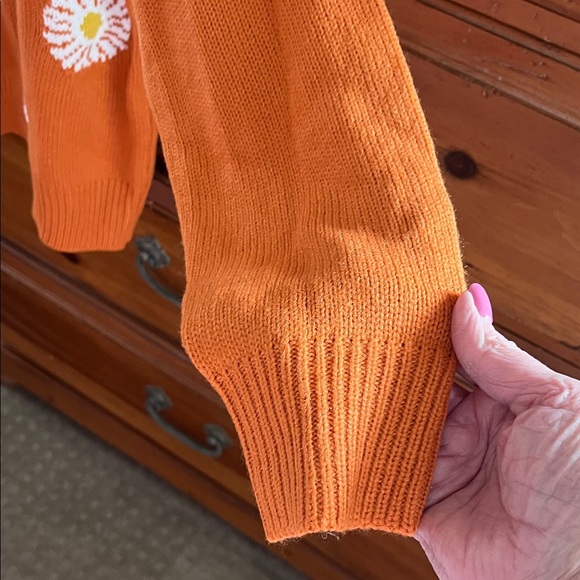 Rust Floral Women's Cardigan - Picture 2 of 7